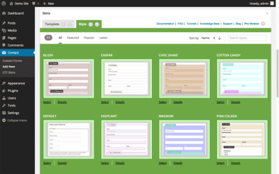 Styling your “contact forms” in WordPress without HTML or CSS code!
