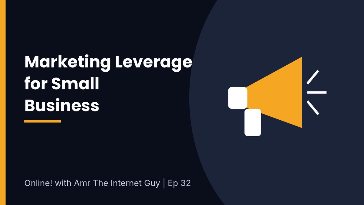 Megaphone illustration representing marketing leverage for small business