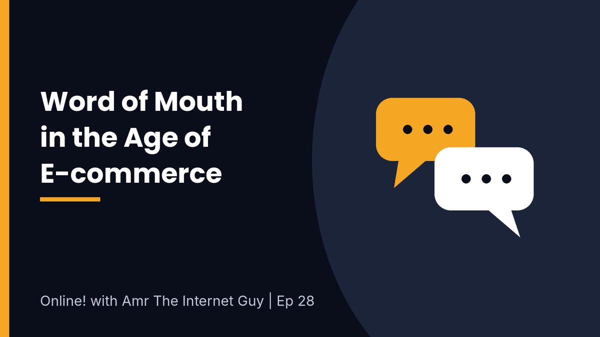 Two speech bubbles representing word of mouth in the age of e-commerce